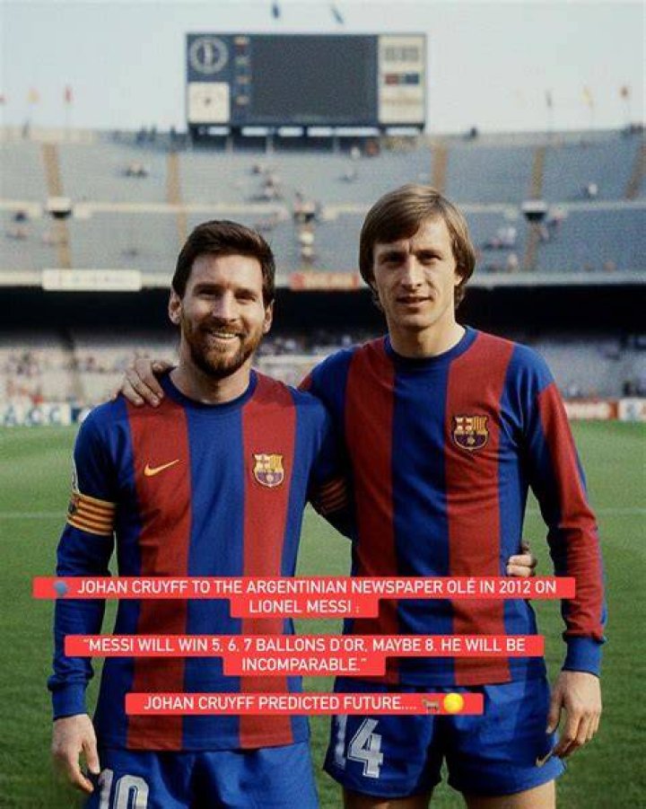 Johan Cruyff about Lionel Messi Johan Cruyff about Lionel Messi