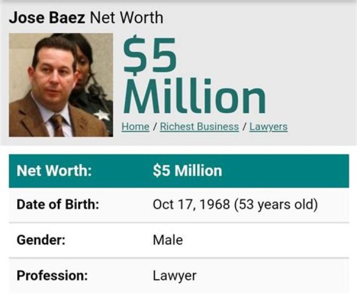 Jose Baez Net Worth