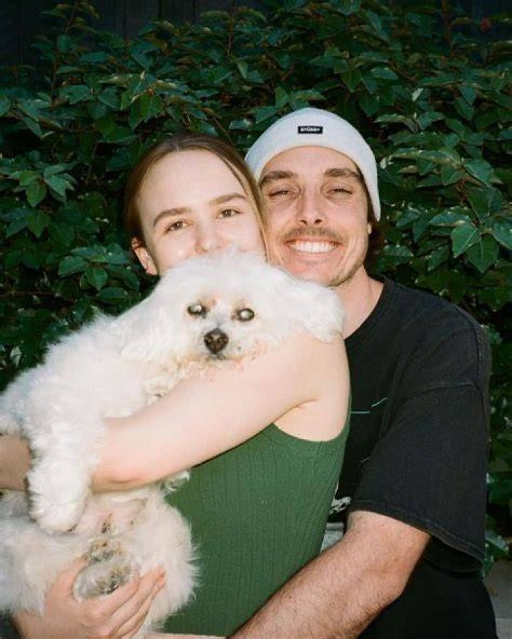 Lannan Eacott with dog Lannan Eacott with dog