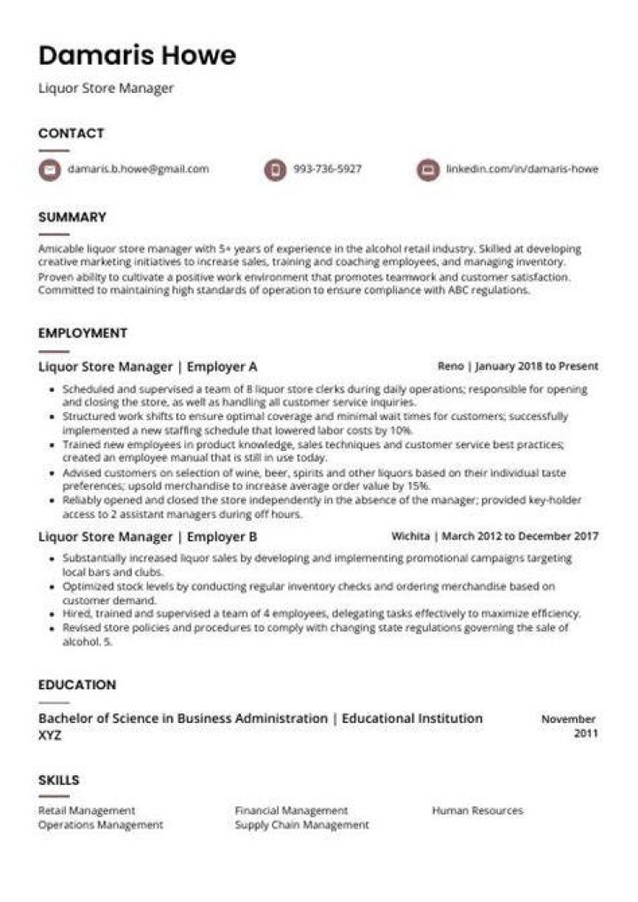 Liquor Store Manager