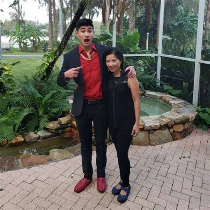 Nick Ireland with his mother